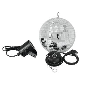Set palla specchiata EUROLITE da 20cm con proiettore LED