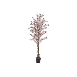 Albero di ciliegio EUROPALMS con 3 tronchi, pianta artificiale, rosa, 150 cm
