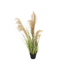 EUROPALMS Erba cinese argentata, artificiale, 110cm