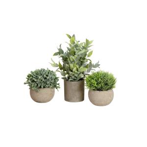 Piante da tavolo in vaso EUROPALMS, pianta artificiale, Set di 3