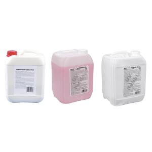 Set di 3 flaconi da 5 litri di liquido per bolle UV giallo + rosso + blu EUROLITE