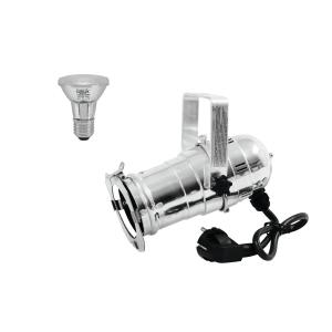 Set EUROLITE PAR-20 Spot argento + PAR-20 230V SMD 6W E-27 LED 6500K