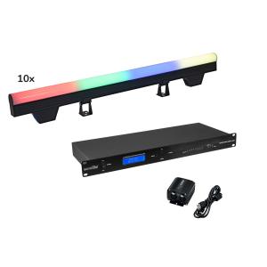 Set 10x Tubo LED PT-100/32 Pixel DMX Eurolite + Software DMX
