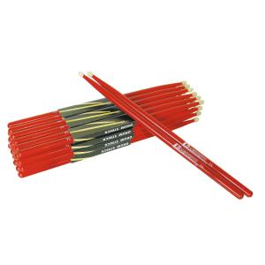 DIMAVERY DDS-5A Bacchette per batteria, in acero, rosse