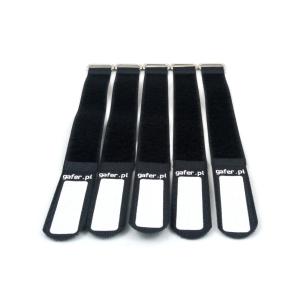 GAFER.PL Cinghie di fissaggio 25x260mm 5 pezzi nero