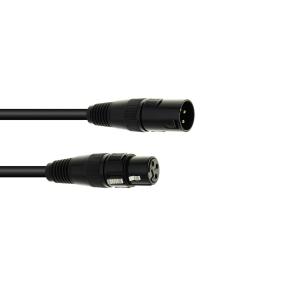 Cavo DMX EUROLITE XLR a 3 pin 1m nero